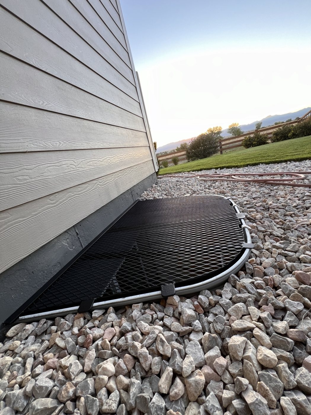 Custom fitted steel mesh cover by AR Custom Metal Works